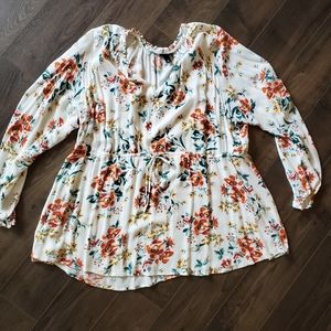 Torrid - floral drawstring waist blouse (2)
